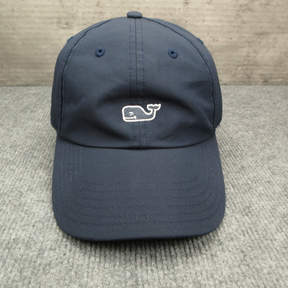 Vineyard Vines Hat Cap Mens Blue Strap Back Preppy Coastal Whale Logo Baseball